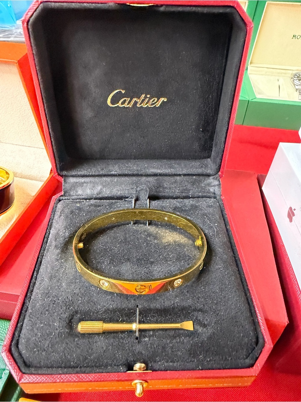 Gold Tone Love Bracelet with Screwdriver